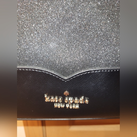 Kate Spade black sparkle tote bag purse - Picture 3 of 9
